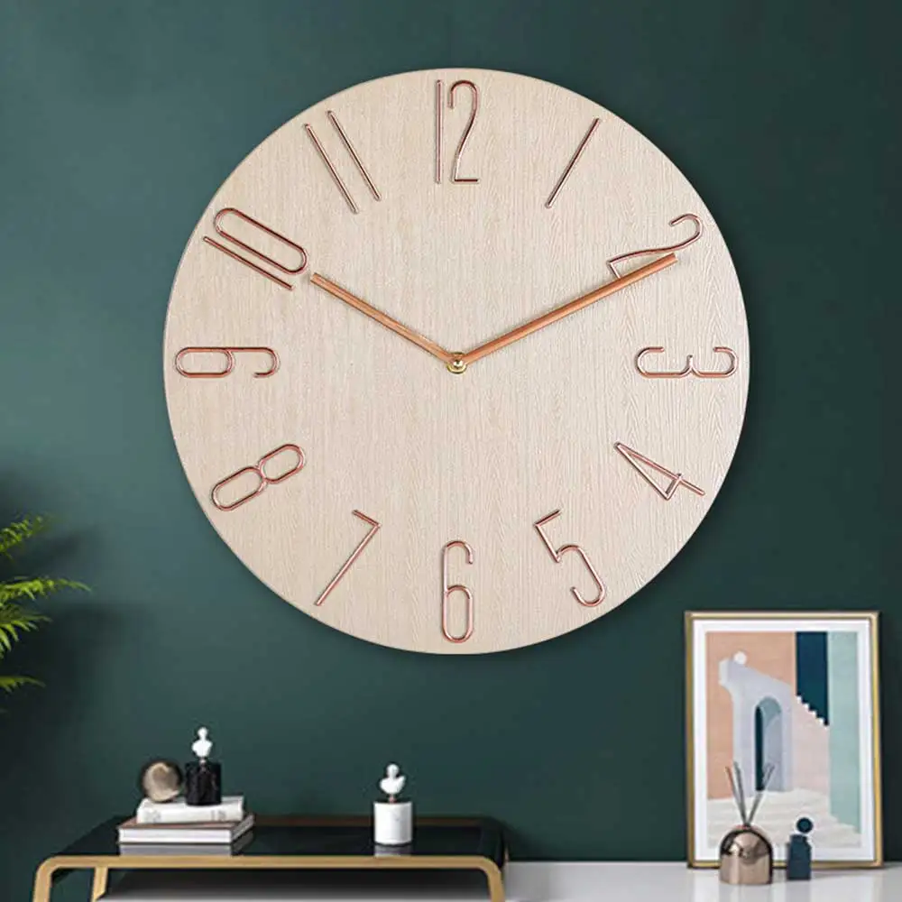 12 Inch Multi-Color Modern Minimalist Wall Clock Creative Design Simple And Clean Round Home Decoration Bedroom Silent Fashion