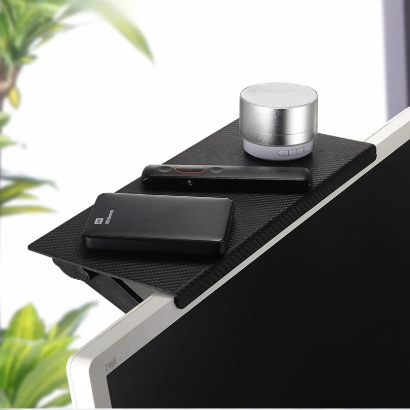 Screen Top Storage Shelf Adjustable Monitor Storage Rack Computer Desktop Display Stand TV Router Storage Rack Home Organizer