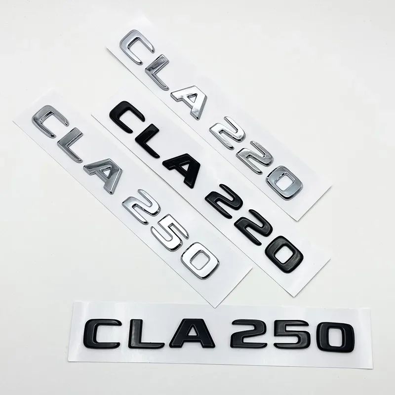 3D Letters CLA180 CLA200 CLA220 CLA250 CLA260 4Matic ABS Emblem for Mercedes Benz C118 Car Fender Trunk Rear Logo Sticker