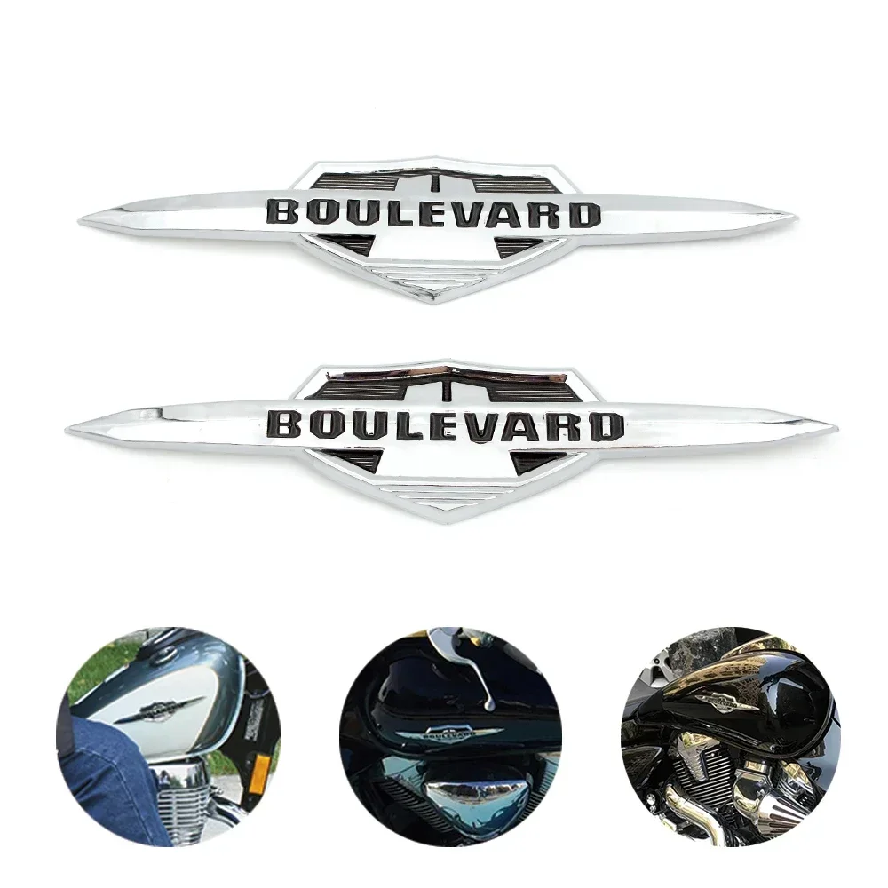 1 Pair Motorcycle Fuel Tank Side Sticker Motor Body Plastic Emblem Badge Decal For Suzuki Boulevard C50 C90 M50 M90 C4109R M109R