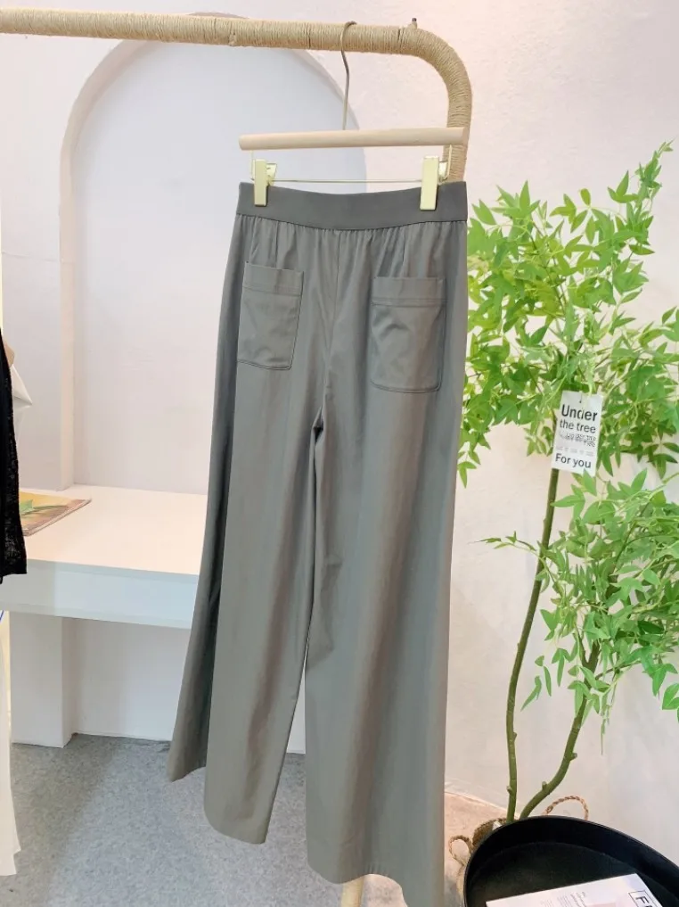 2025年夏新作 韓国風 カジュアル 快適 ハイウエスト 細見え ストレートパンツ スーツパンツ 多用途 エレガント 通勤 ファッション