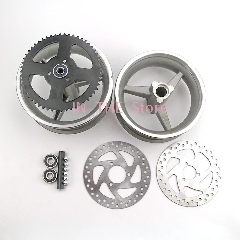 90/65-6.5 front or 110/50-6.5 rear Aluminum Wheel hub,Sprocket,Brake disc Axle bearing fits 49cc Mini Dirt Bike e Scooter Moto