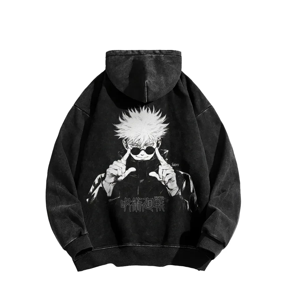 

2025 New Fashion Retro Hoodie Spell Back Pure Cotton Printed Men's and Women's Autumn and Winter Breathable Sweater