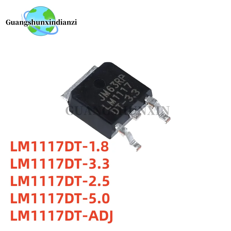 10PCS 100% NEW LM1117 LM1117DT LM1117DT-1.8 LM1117DT-2.5 LM1117DT-3.3 LM1117DT-5.0  LM1117DT-ADJ TO-252 Best Quality In Stock