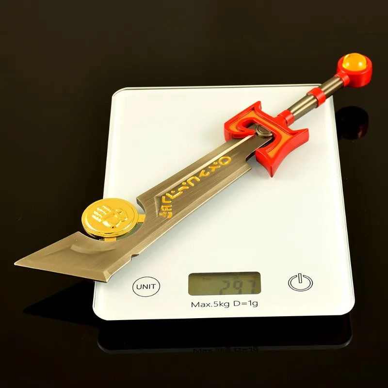 30 سنتيمتر/11.81in Warcrafts لعبة الأسلحة الطرفية الساقطة رماد رسول هدية صندوق معدني التحف لعبة السكاكين نموذج عرض سطح المكتب #2