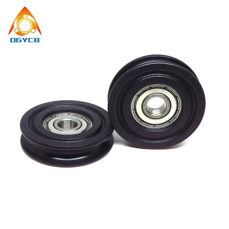 2pcs Delrin POM 8x40x10 mm U Type Groove Bearing Wheel BSU60840-10 8 mm Bore 40 mm Diameter Nylon Track Guide Roller Pulley