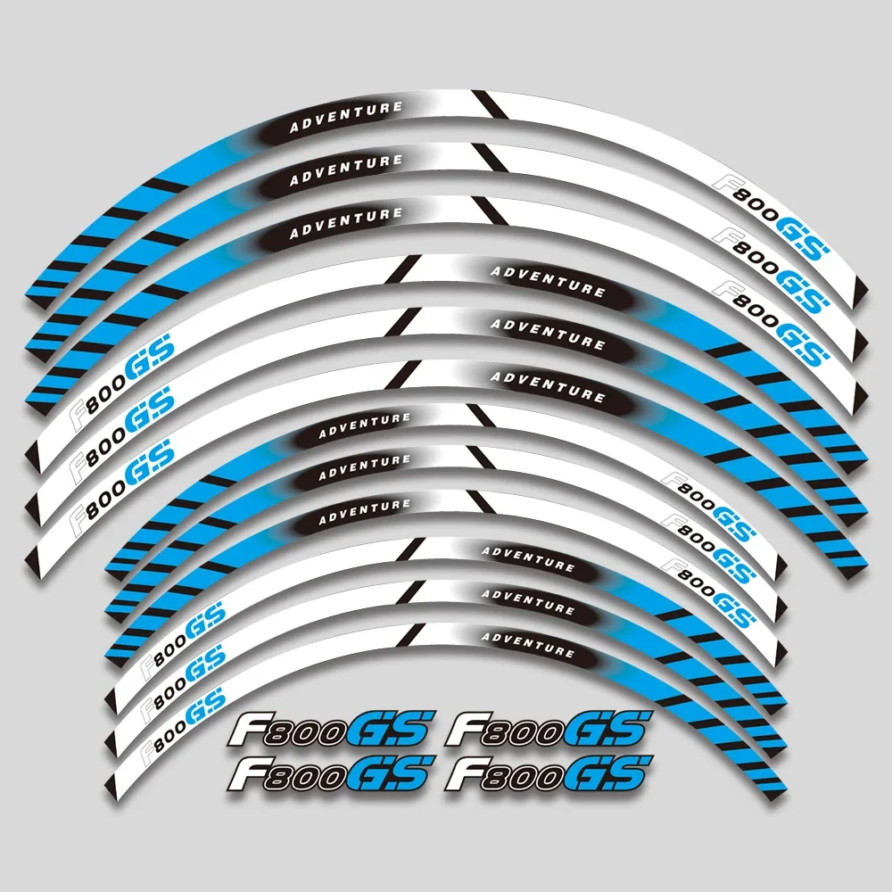 Hot sell 21''17''motorcycle accessories Wheel Sticker Decal Reflective Rim For BMW  F800GS F 800GS F 800 GS