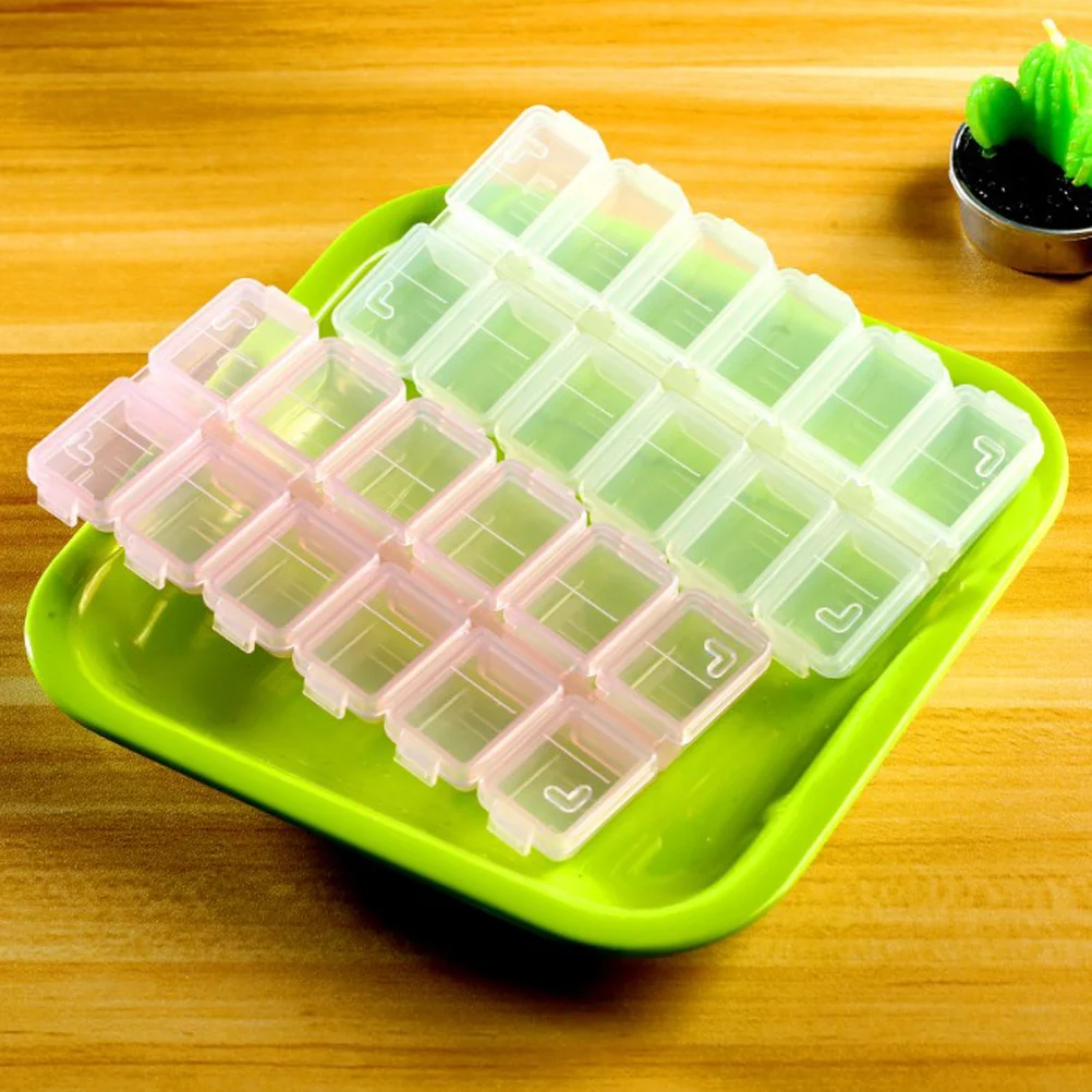 

12 Grids Plastic Jewelry Storage Box Transparent Organizer for Earrings Rings Beads Brooch Jewelry Container Packaging