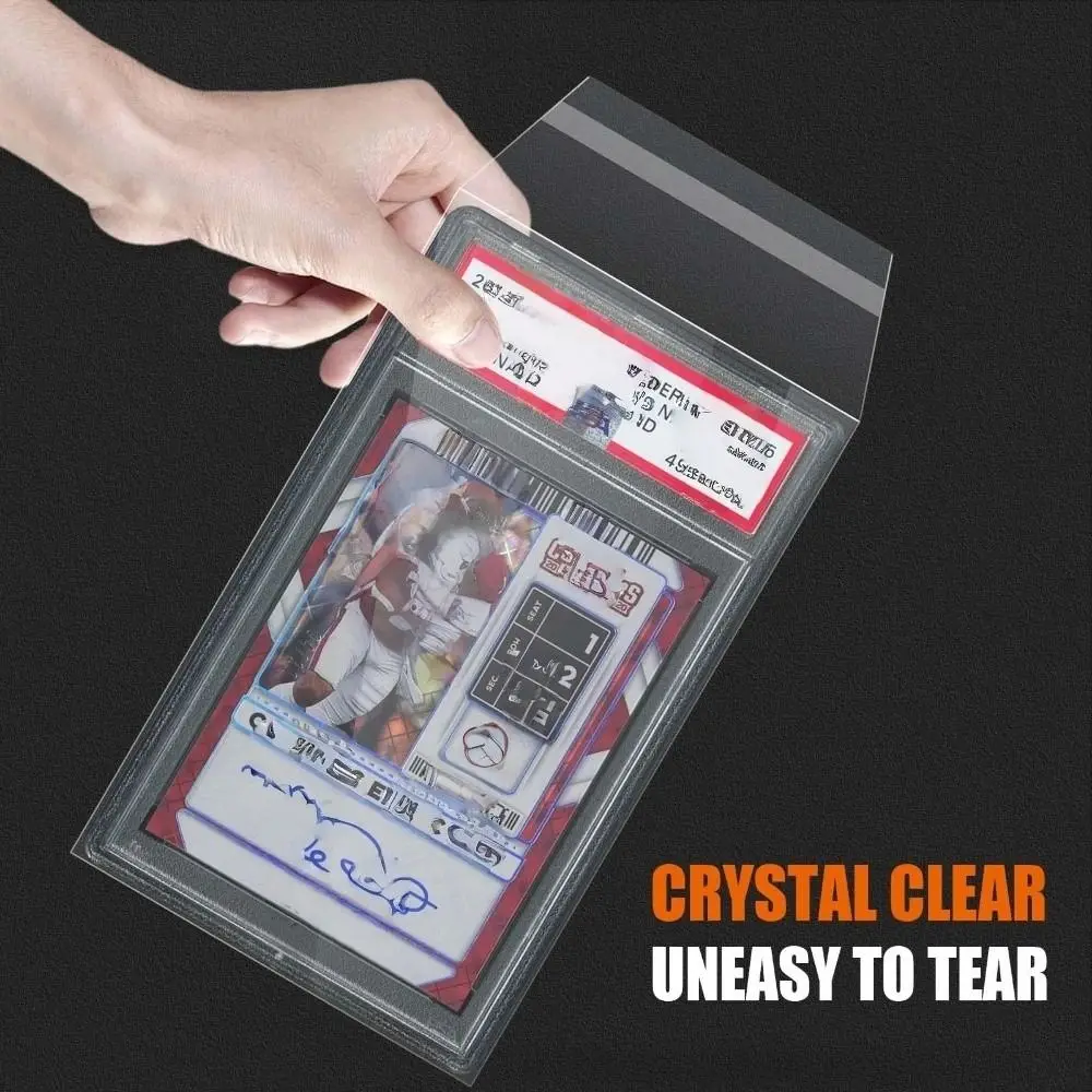 100 Sheets Transparent PSA BGS Slab Sleeve Waterproof Strong PSA BGS Card Brick Film Durable Score Card Protective Film