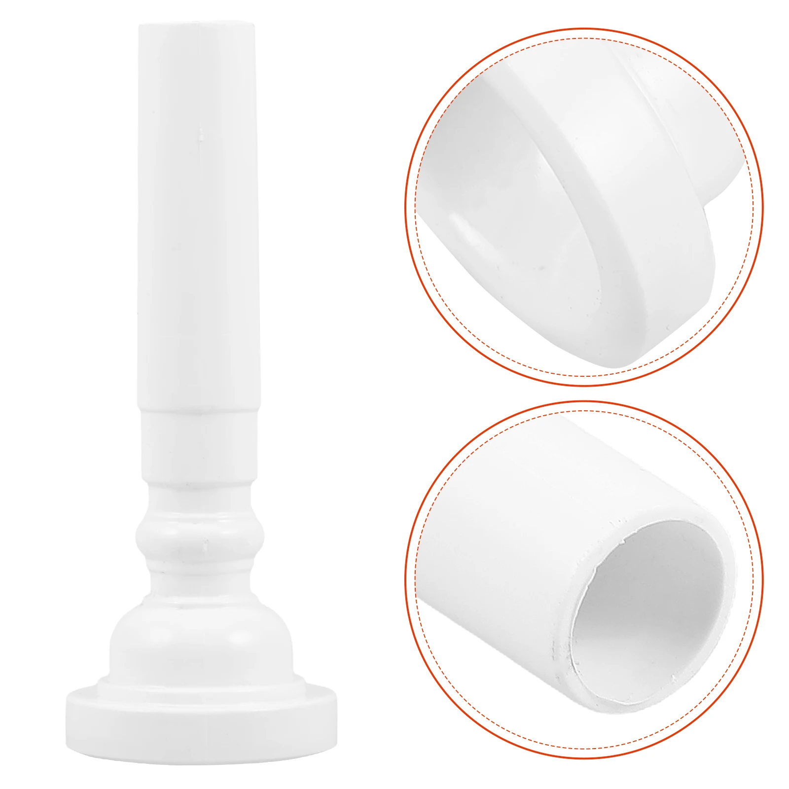 

Trumpet Mouthpiece White Brass Instrument Accessories Clear Tone Portable For Beginner Youth Practice Performance Mouth Beginner