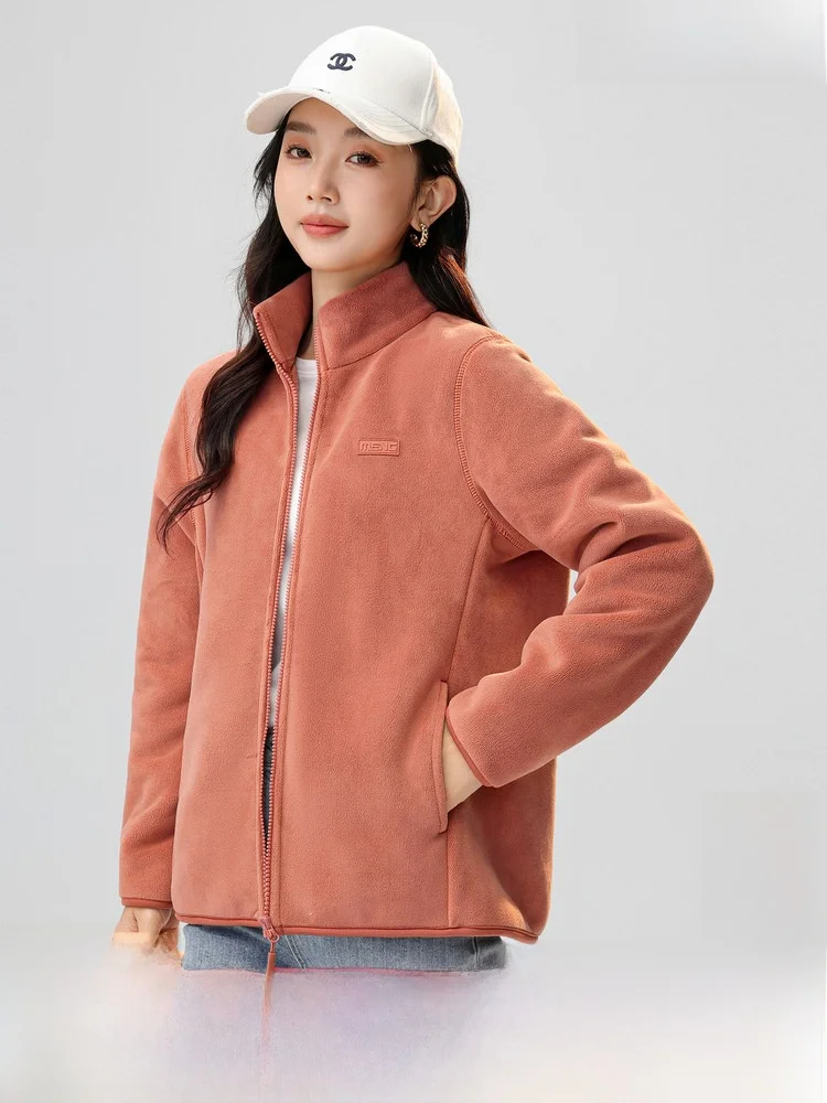 

Warm Fce Lined Stand Collar Jaet Women's Faionable Versatile Thiened Outerwear SNOW FLNG Spring Commute Sle