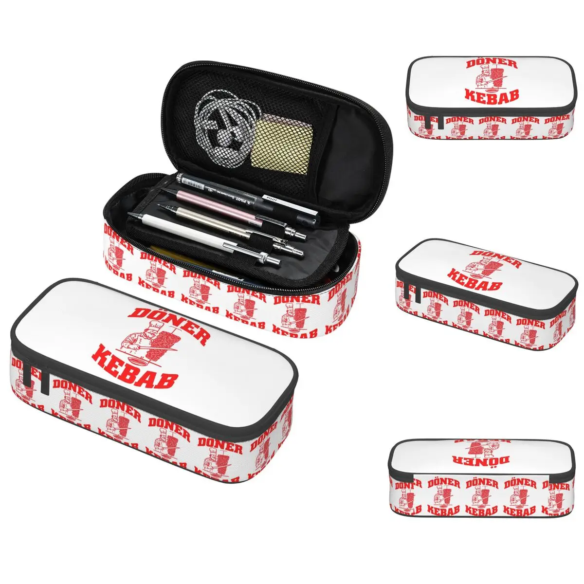 

Doner Kebab Print Pencil Case for Boy Girl Gifts Pen Box Pencil Bag Stationery Supplies Pen Holder Bag