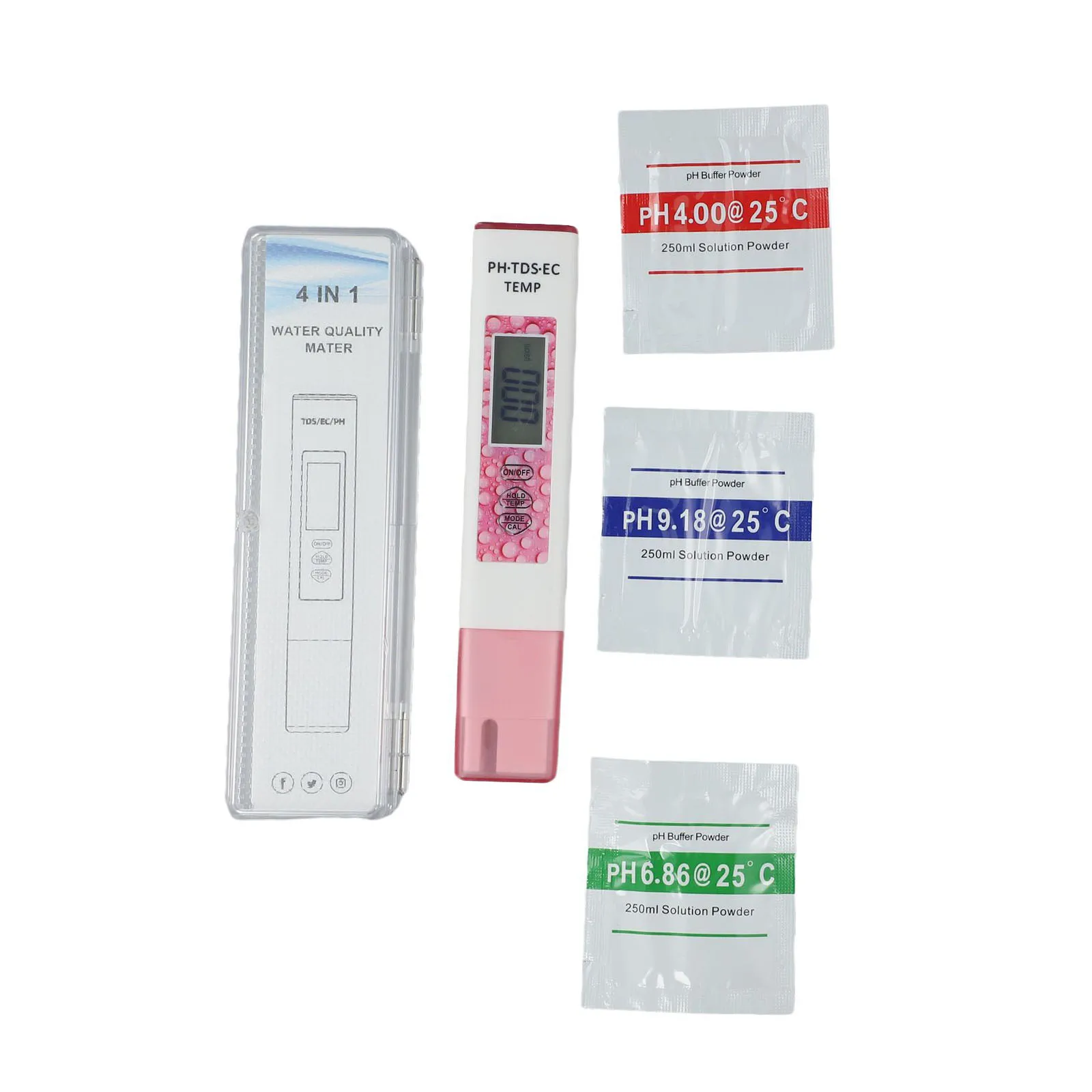 /4 /In /Digital PH Meter Tester With For Temperature Compensation For Swimming Pool Aquarium Hydroponics Water Quality Analysis