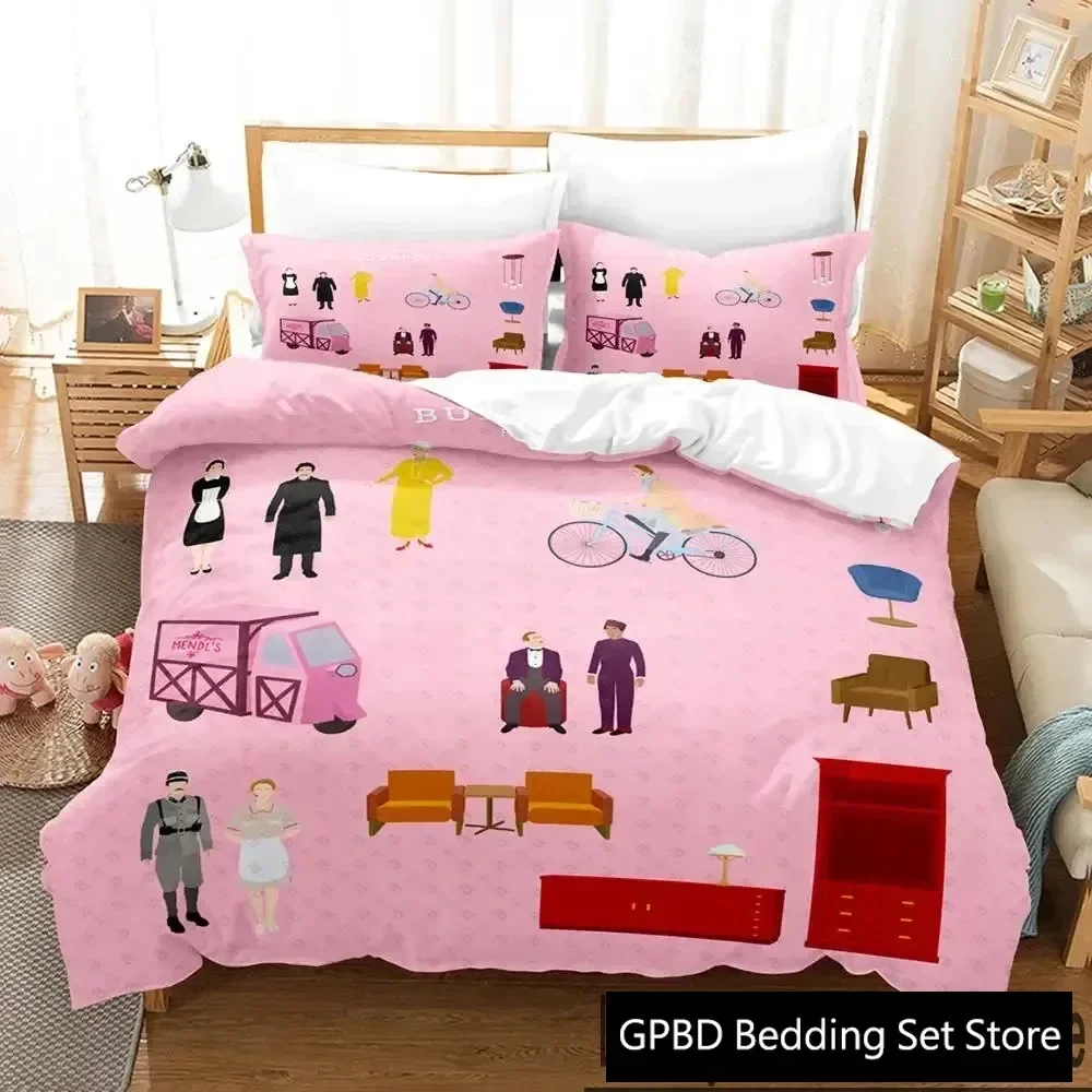 3D Print The Grand Budapest Hotel Comfortable Duvet Quilt Cover Pillowcase Bedding Set Children Bedroom Decoration Home Textile