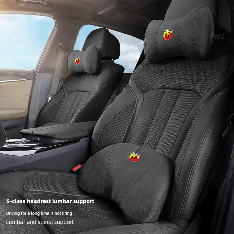 Reposacabezas de asiento de coche, almohada de protección Lumbar de algodón con memoria para el cuello, para Fiat Abarth 500 Tipo Punto FR Ducato Palio Stilo Bravo Pondo