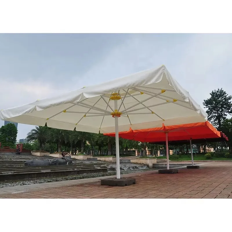 ร่มเชิงพาณิชย์แบบมีมอเตอร์พร้อมไฟ LED |   โพลีเอสเตอร์ 280 กรัม, ป้องกันรังสียูวี UPF50+