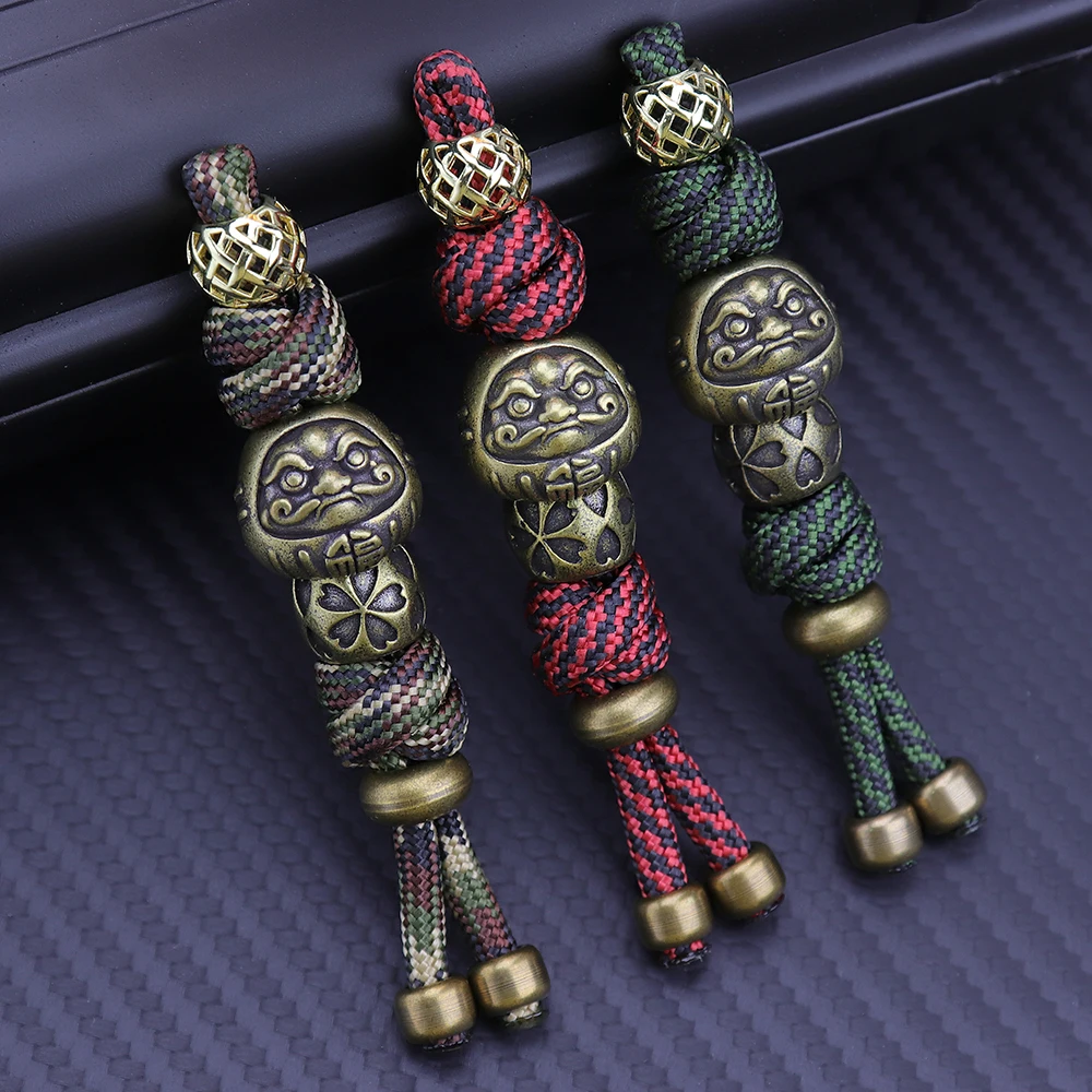 

Daruma Egg EDC Подвеска-карта Ручная кладь Подвеска на рюкзак Нож Подвеска Ретро Латунная декомпрессионная игрушка ручной работы