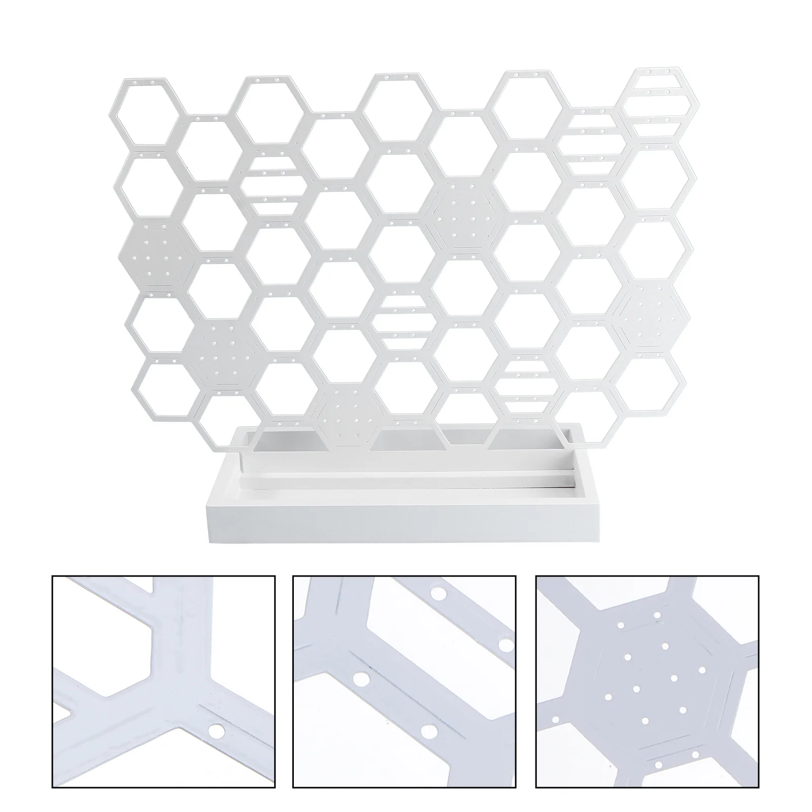 1Pcs Stylish Jewelry Organizer Rack Multi-Function Display Stand for Accessories Home Decor Gift Idea Honeycomb Shape Stand