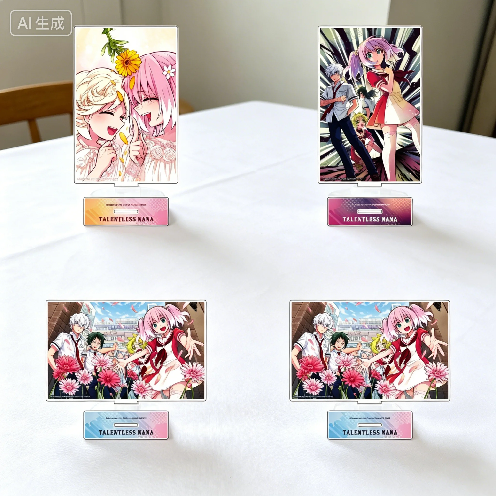 Anime Talentless Nana Nana Hiiragi Kyouya Onodera rectangle Acrylic Stand Model Plate Keychains desk decorations