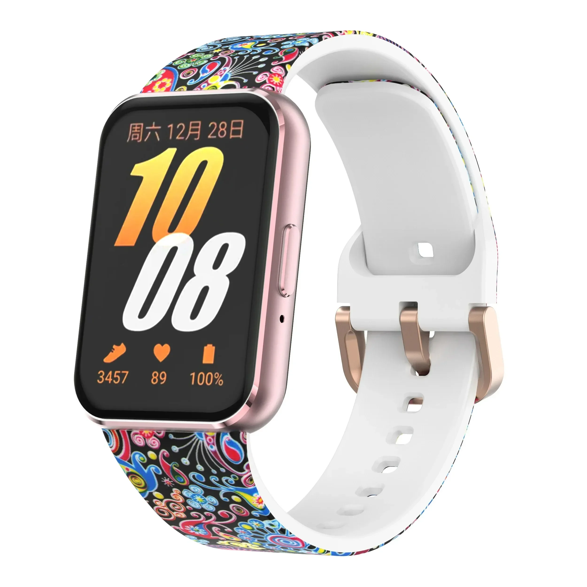Patterned Silicone Strap for Samsung Galaxy Fit 3 Printed Colored Bracelet Wristband for Samsung Galaxy Fit 3 Correa Accessories