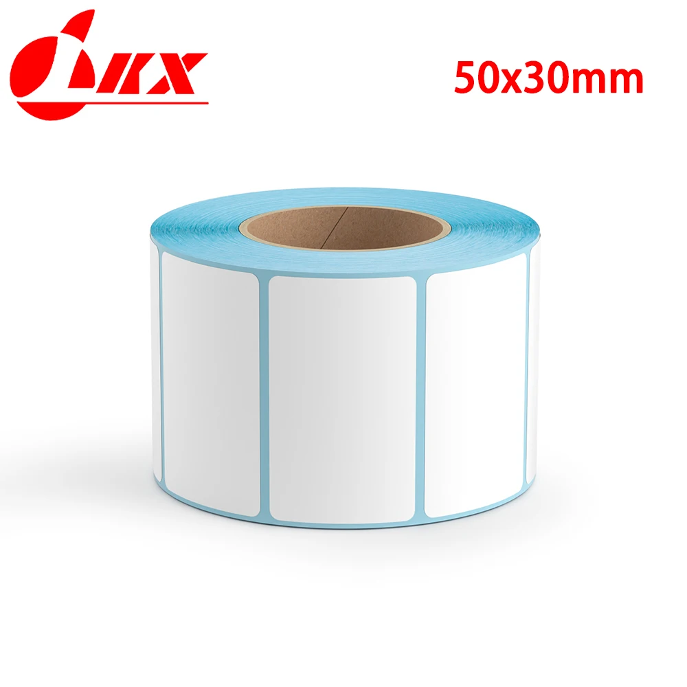 LKX 50x30mm 1000pcs White Paper Thermal Sticker papel adhesivo waterproof Printer Label Milk Tea Ice Cream Food Tag For niimbot