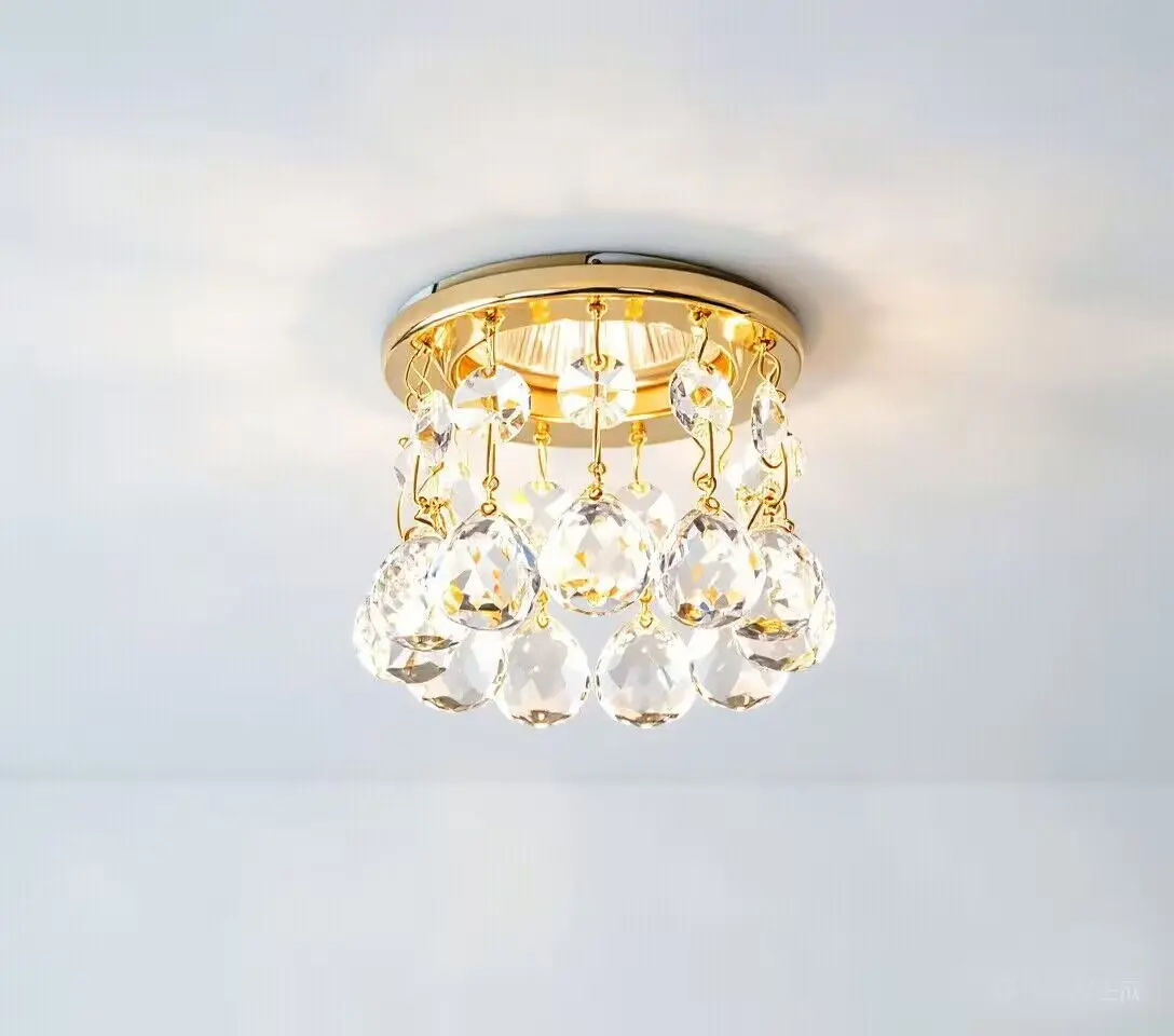 led chandelier lustres de cristal living room lighting Dia8*H7.5cm crystal corridor light New modern mini crystal lamps