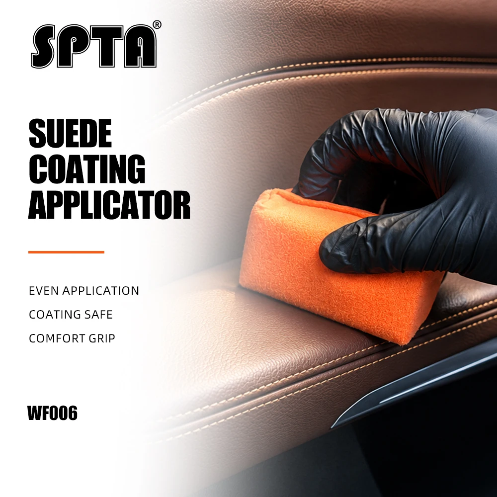 SPTA Microfiber Applicator Pad Ceramic Spray Coating Car Detailing Suede Sponge Applying Wax, Sealants