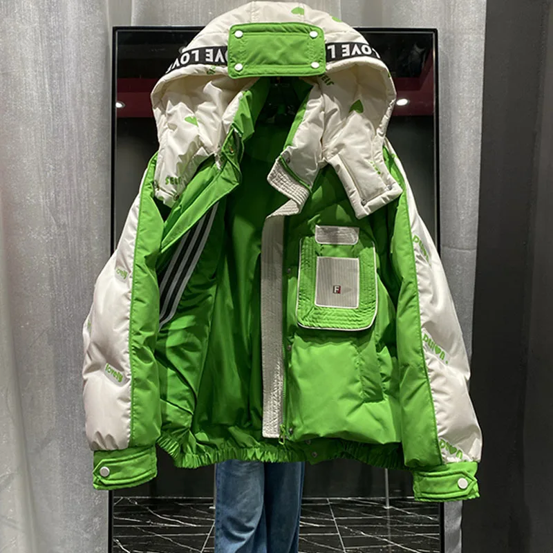 2022 Winter Nieuwe Dames Donsjack Met Capuchon Modieus en Veelzijdig Casual Trendy Eenvoud Warme Jas