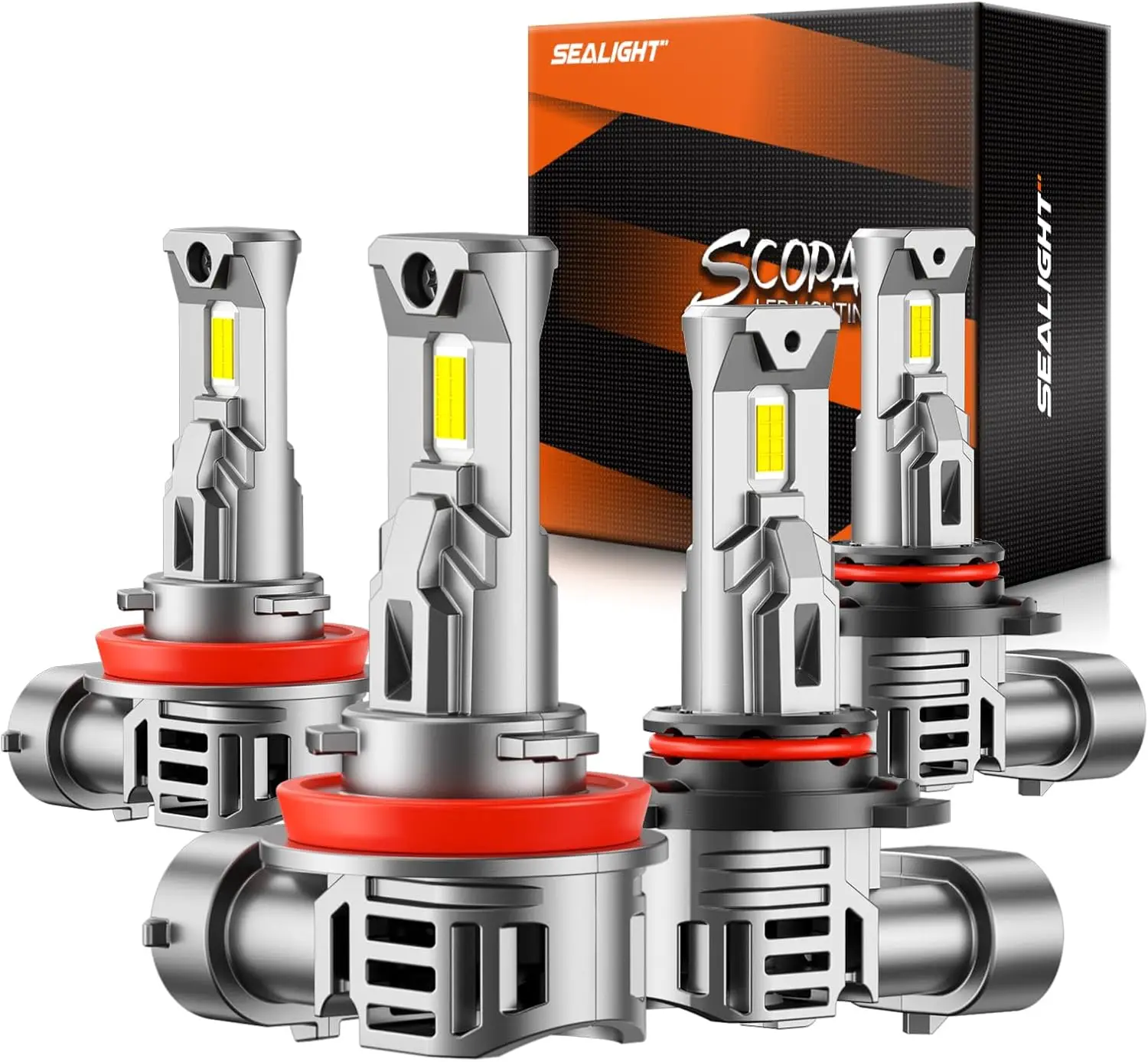 

S1-Pro 9005/HB3 H11/H8/H9 Fog & Light Bulbs, 80000LM 6500K White, 1600FT Beam, IP67 Waterproof with Fan, 2-Pack for ATV/SUV