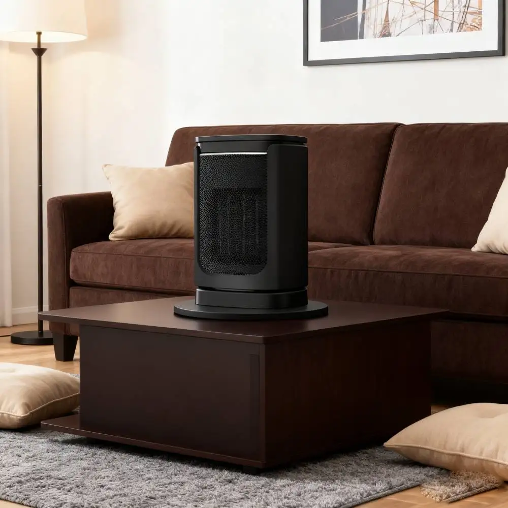 Portable Space Heater Mini Electric Warmer - Quick Heating with Remote for Office Dorm Bedroom Small Room
