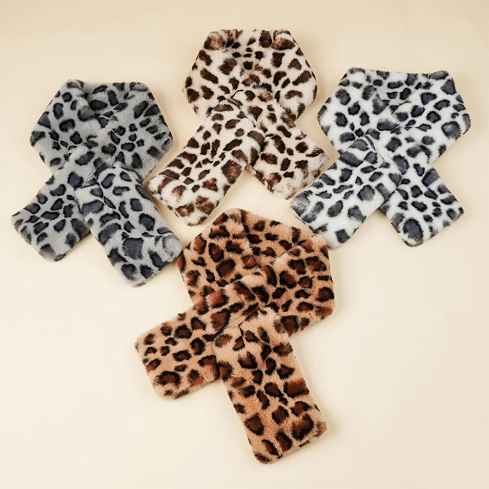 

Neck Scarf Women Hair Leopard Print for Autumn Winter Warm Birthday Gift Casual Fashion Miss