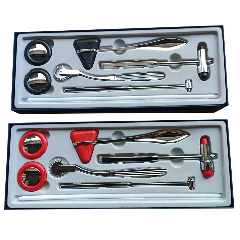 Set 5 IN 1 Percussion Hammer  Medical Neurological Massager Hammer Multifunctional Percussor Diagnostic Reflex Stethoscope