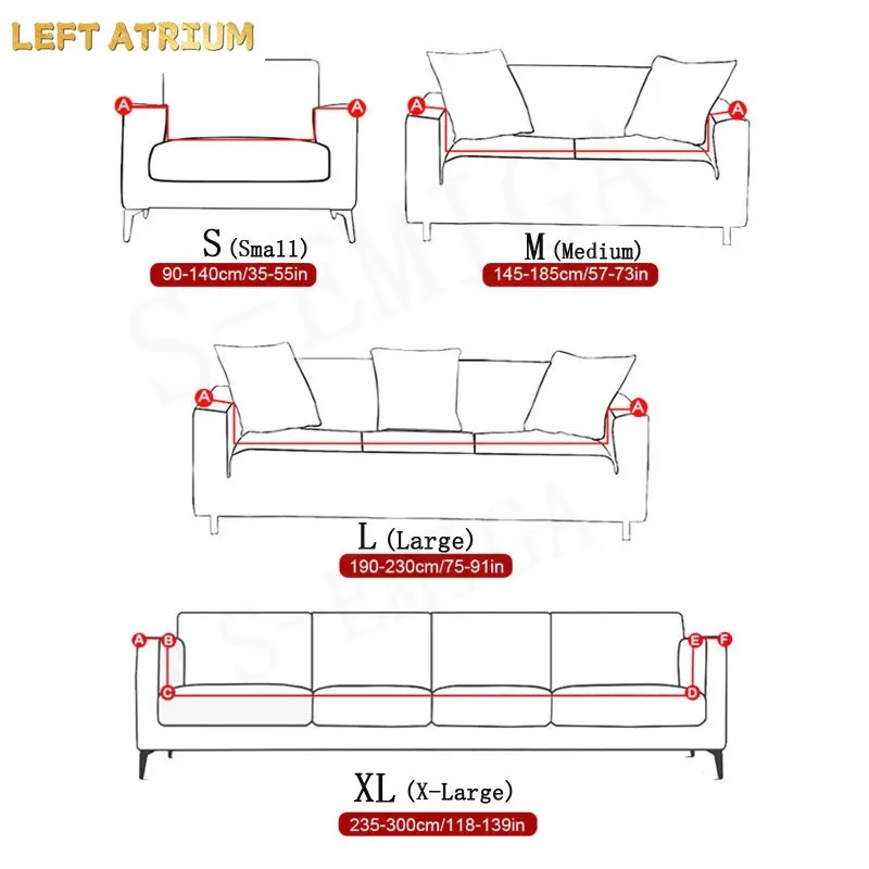 1/2/3/4 Seats String Print Couch Cover Stretch Corner Sofa Covers L Shaped Sofa Slip Cover Protector Bench Cover Thin Fabric