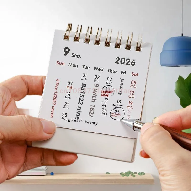 1 Pc Horse Mini Calendars Creative Desk Portable Travel Calendars Cute Pony Pattern Calendar Desktop Decor Ornaments