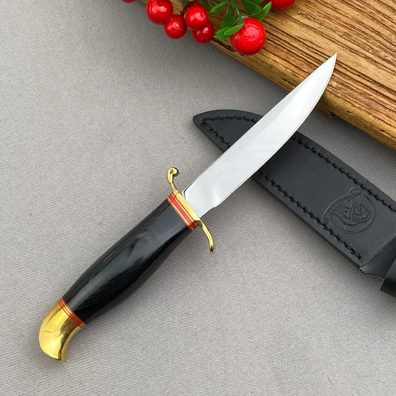 Cross-Border High Hardness Steak Knife Integrated Steel Sharp Open Convenient Handle Meat Knife Portable Barbecue Cleaver