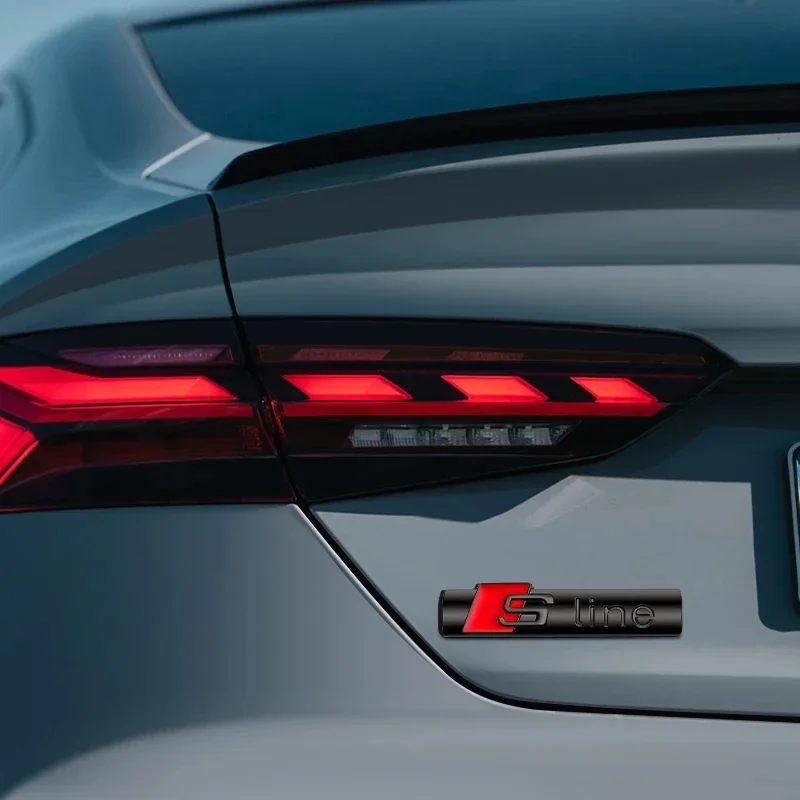 2 قطعة ثلاثية الأبعاد ABS سيارة S خط شعار ملصق شارة ملصق مائي الديكور لأودي Sline S6 S7 SQ5 SQ7 A3 A4 A5 A6 A7 A8L Q3 Q4 Q5 Q6 Q7 Q8 TT #6