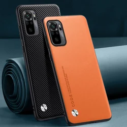 Luxury PU Leather Case For Xiaomi Poco M5S Back Cover Matte Silicone Protection Phone Case For Redmi Note 10 10S Note10 S 4G