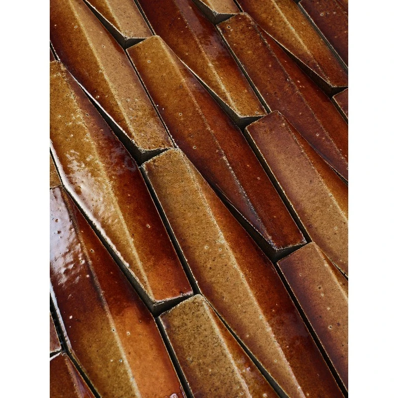 Retro caramel three-dimensional handmade brick
