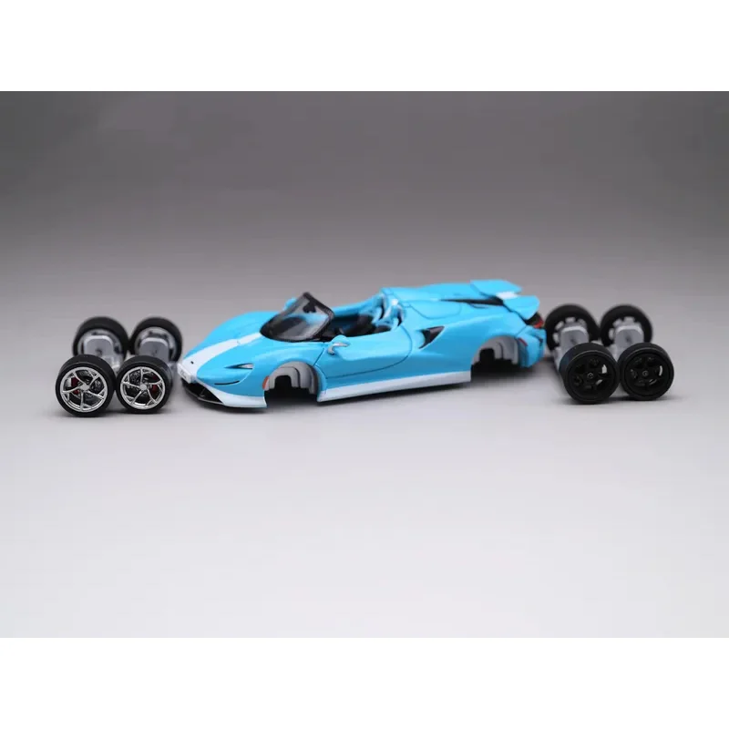 CM-model 1/64 Car  Elva miniature sports car sky blue alloy car model collection ornaments