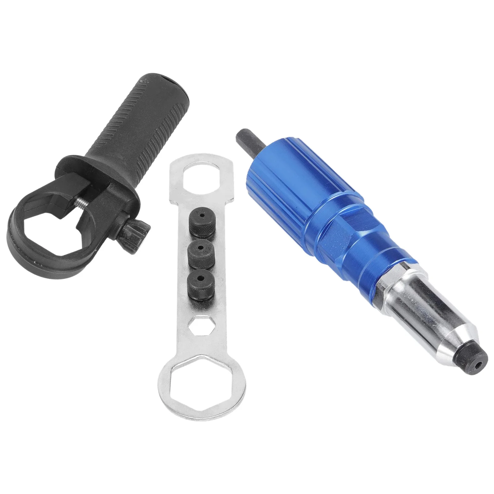 1Set Rivet Gun Kit Electric Powered Rivet Tool Adapter Rapid Setting Reliable Performance for Mechanical Manufacturing Scenarios