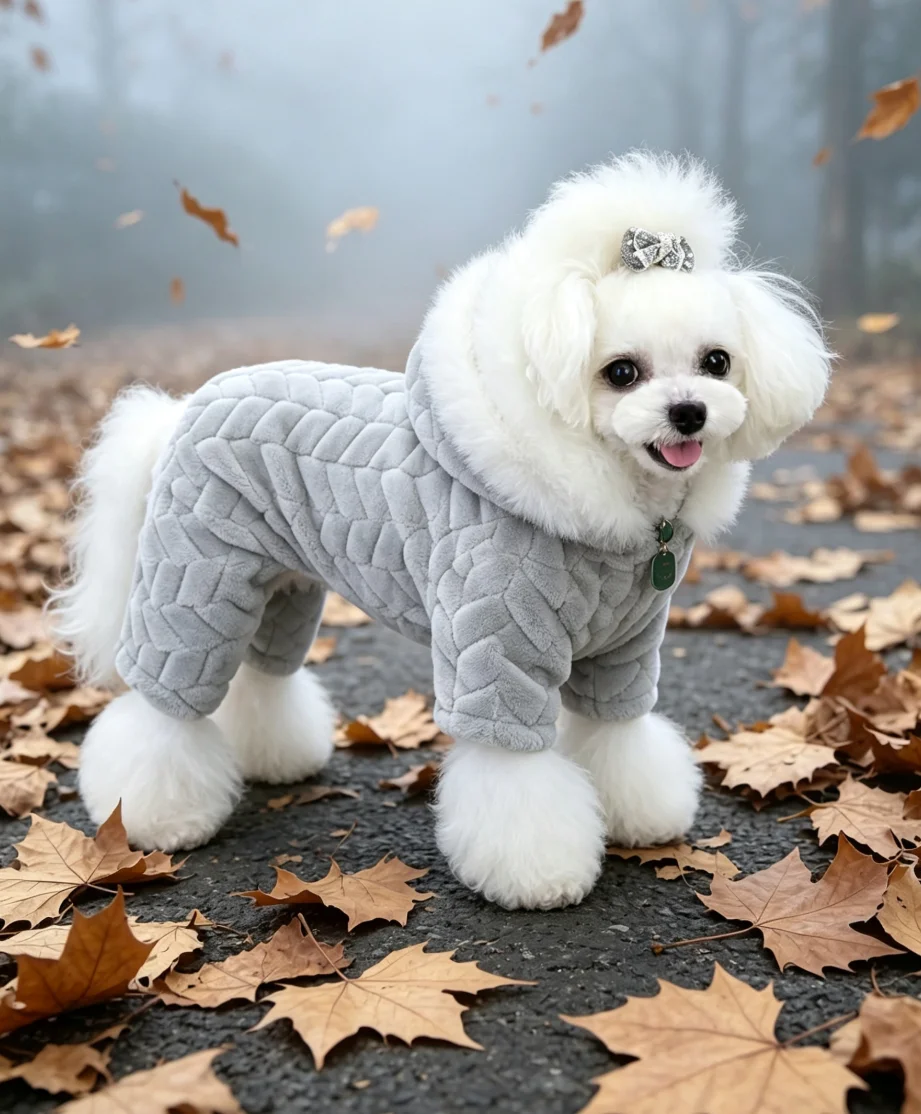 Haustierkleidung, verdickte warme Herbst- und Winteroutfits, Hundekleidung, Tierkostüme, vierbeinige Welpenanzüge, verdickte warme Mäntel – Detail 18