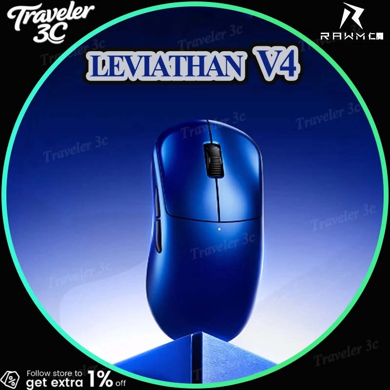 

RAWM LEVIATHAN V4 Gaming Mouse PAW3950 E-sport Sensor Nodic54 Flagship Master Chip 20000FPS Accuracy Tracking 8k Low Latency