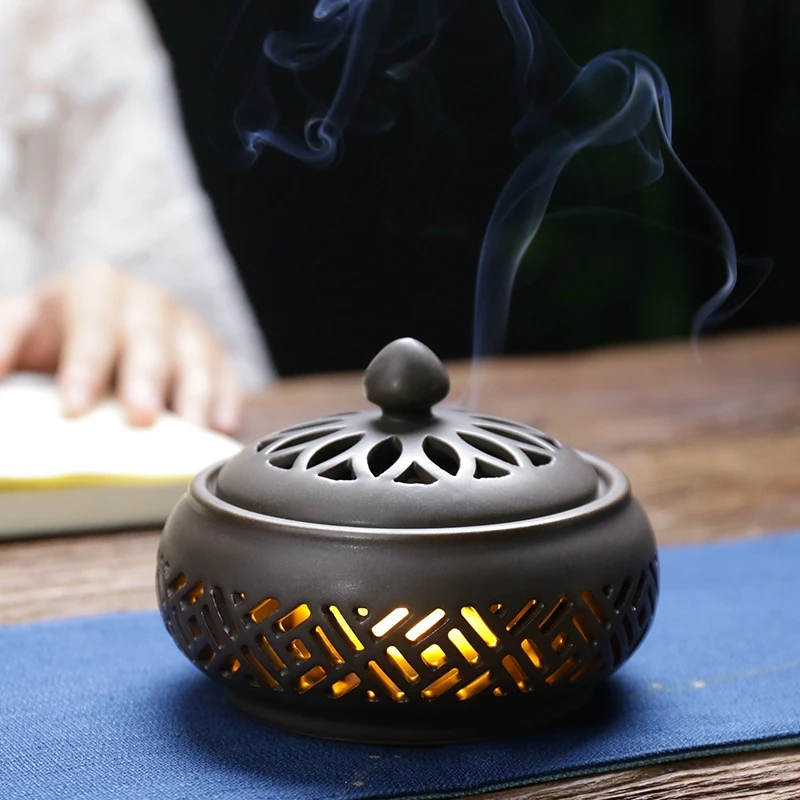 

Sandalwood Ceramic Incense Burner Room Aromatherapy Furnace Decoration Incense Burner