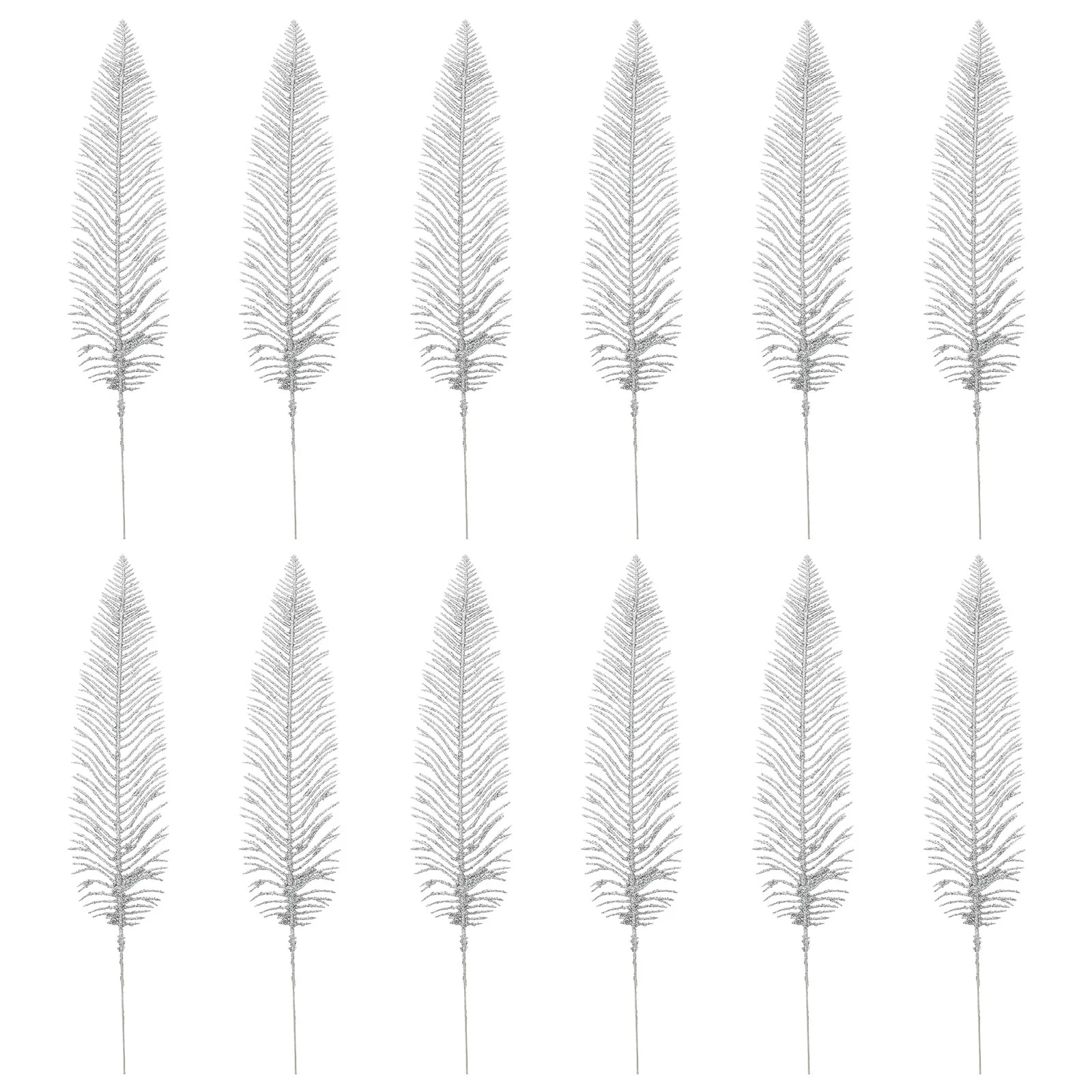 

12pcs Artificial Christmas Simulation Leaves Decorative Garland Holiday Plastic Ornaments Wreath Accessories Bright Colors
