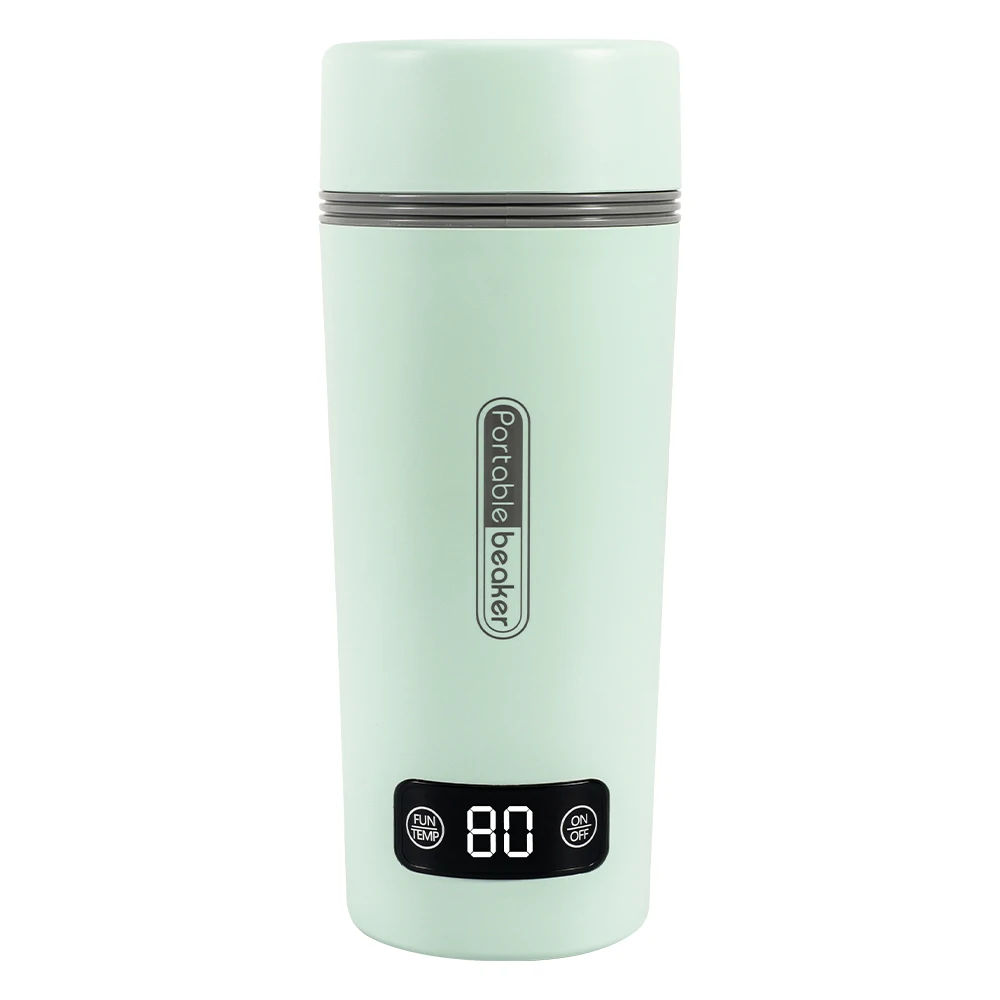 Hervidor de agua portátil de viaje, 350ml, Material de acero inoxidable 304, calentamiento eléctrico Digital, Control de temperatura de 4 secciones