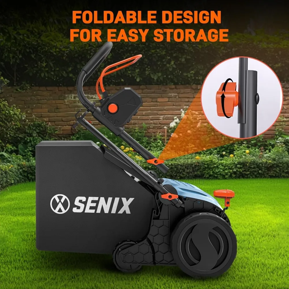 15-Inch Dual-Purpose Electric Dethatcher and Scarifier, 13 Amp, 13.2 Gallon Bag, Adjustable Depth, Walk Behind Lawn Tool