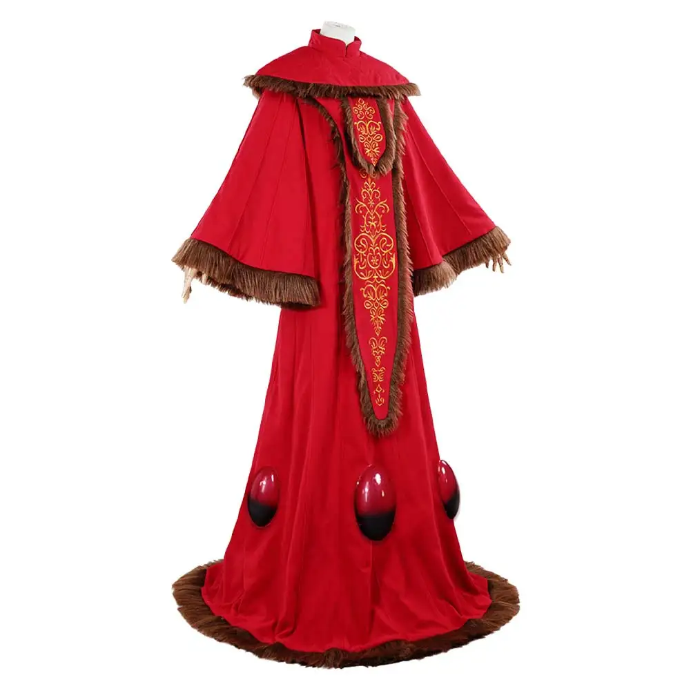 Padme Cosplay Amidala Red Gown Costume Movie Space Battle Disguise Women Outfits Female Roleplay Clothing Halloween Party Suis