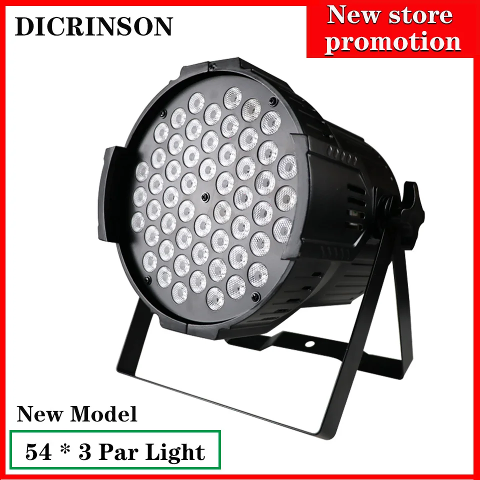 

NEW Professional 54*3W LED Par Lights Disco DJ Wash Party Spot Light Equipment DMX512 RGBW Uplights Strobe Stage Lighting Effect