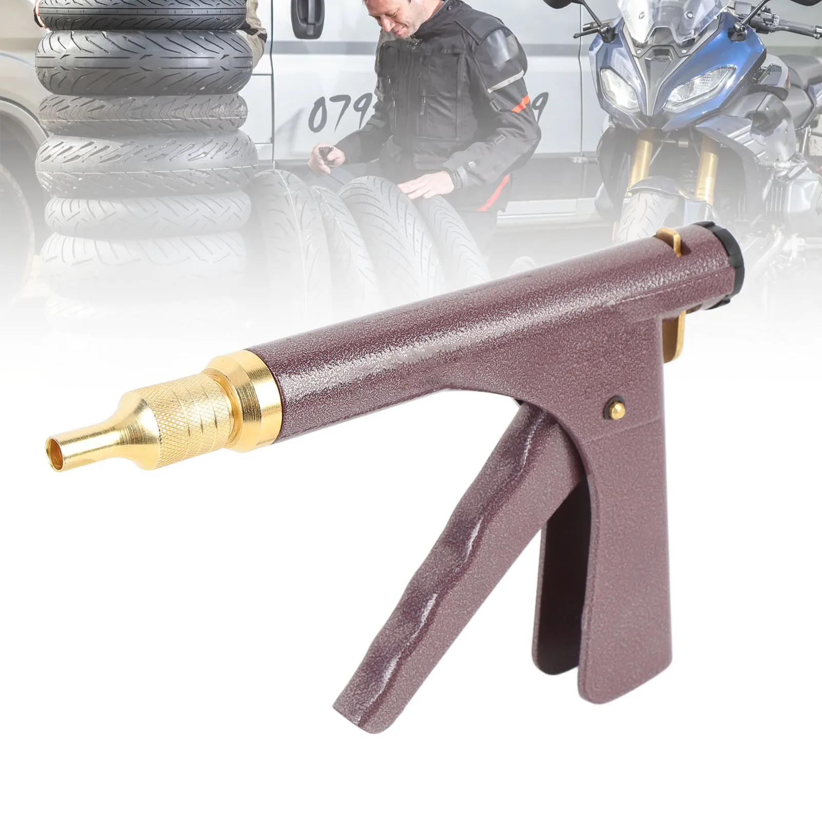 

Tubeless Tire Plug Repair Kit Spring Loaded Motorcycle Tire Plugger Repair Tool Easy To Operate with Plugs for ATVs UTVs