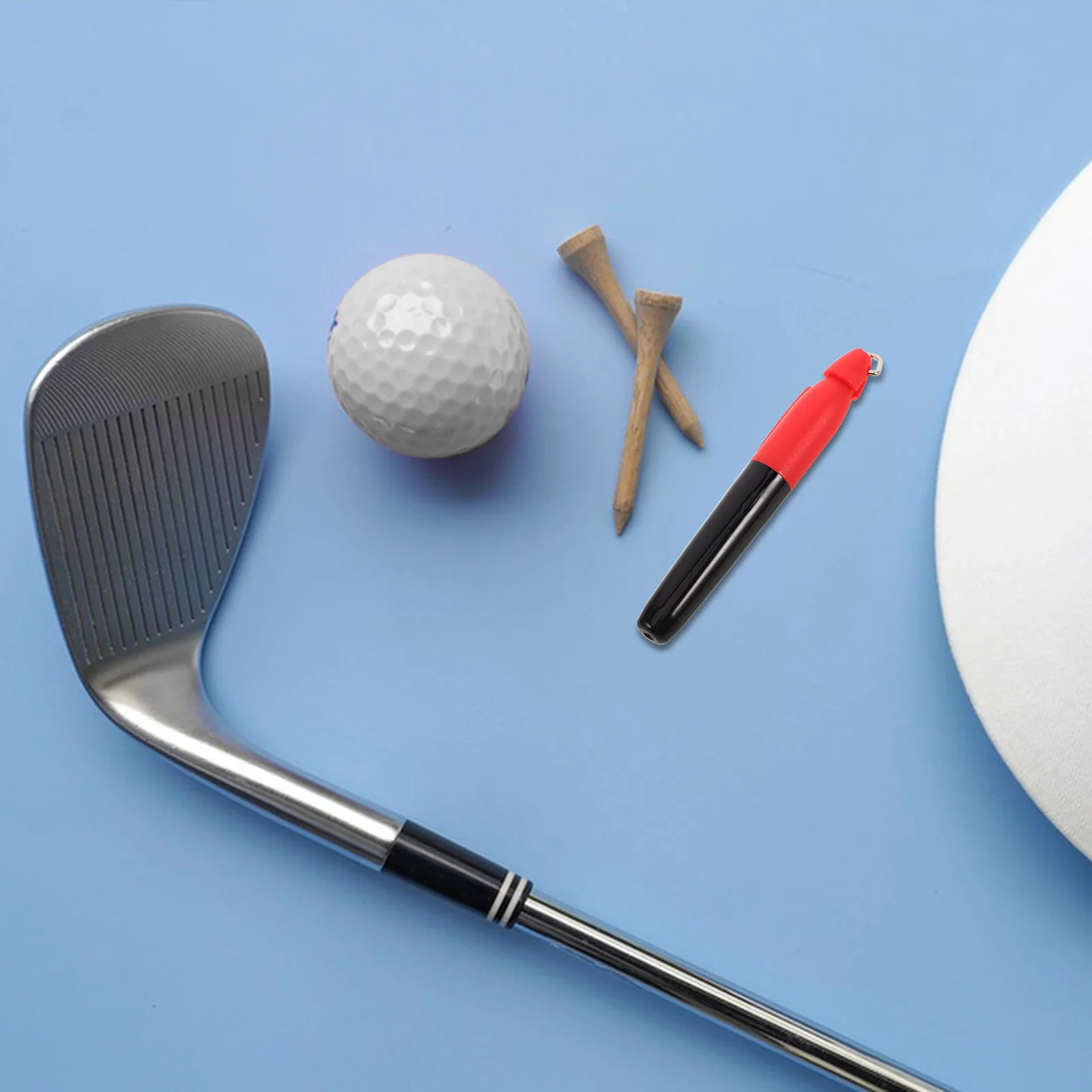 

4Pcs Golf Ball Marking Pen Set Triangular Buckle Design Easy Attach Golf Cap Precise Aim Durable Hook Sports Accessories